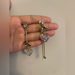 Betsey Johnson Asymmetrical Drop Earrings